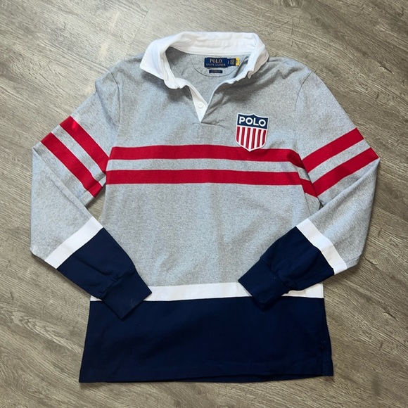 Polo‎ Ralph Lauren Rugby Crest Special Polo Shield Patch Shirt Classic Fit - Picture 3 of 11
